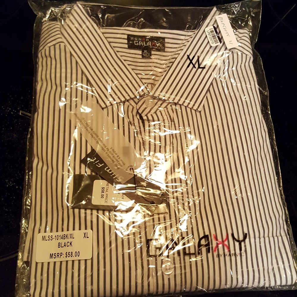 Men's Stretch Long Sleeve Slim-Fit Dress Shirt